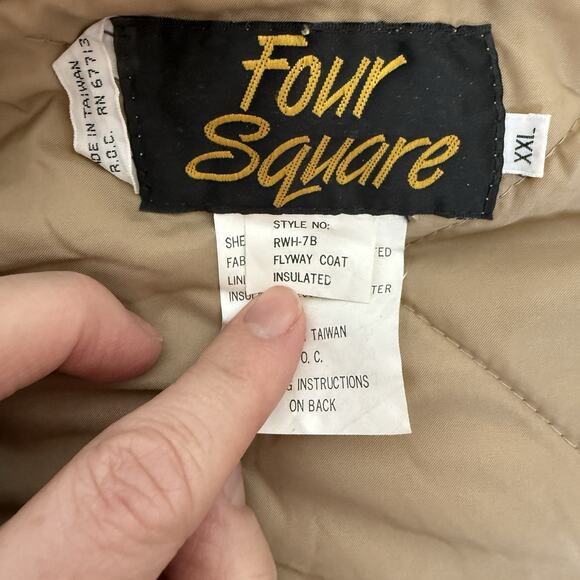 Vintage 80s Camo Rain Coat Camouflage Duck Hunting Jacket Mens XXL - Picture 7 of 9